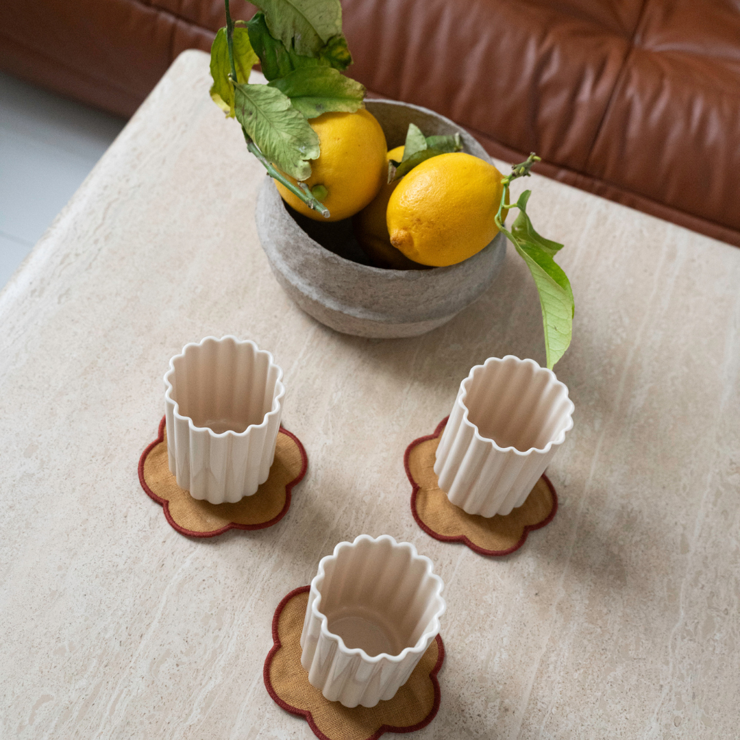 tasse café porcelaine grège