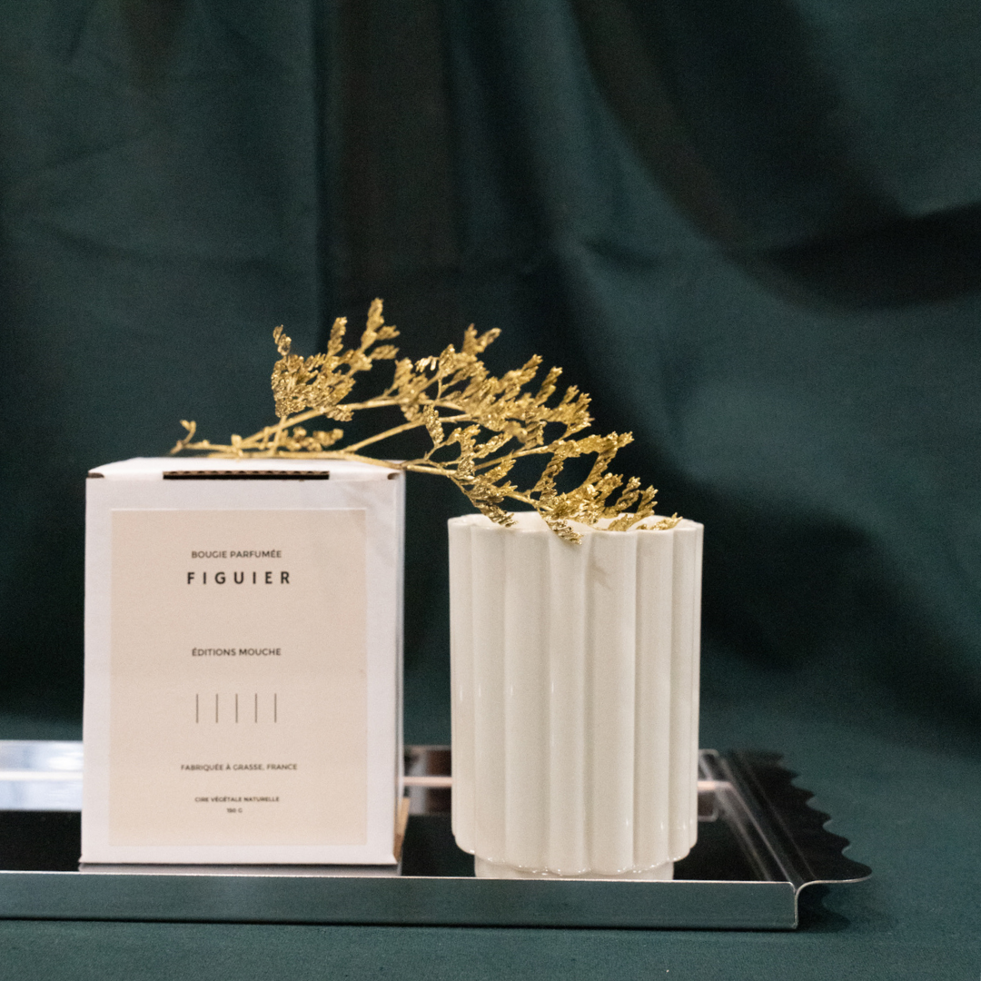 Bougie figuier craie Éditions Mouche